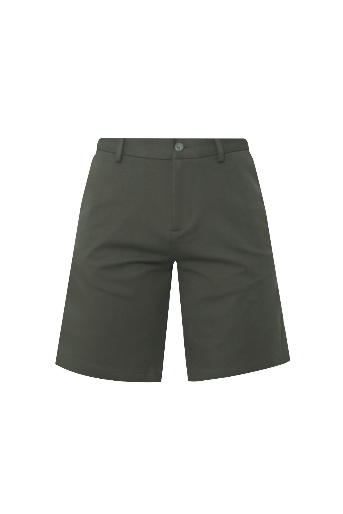 HAKİ Comfort Fit Bermuda Şort