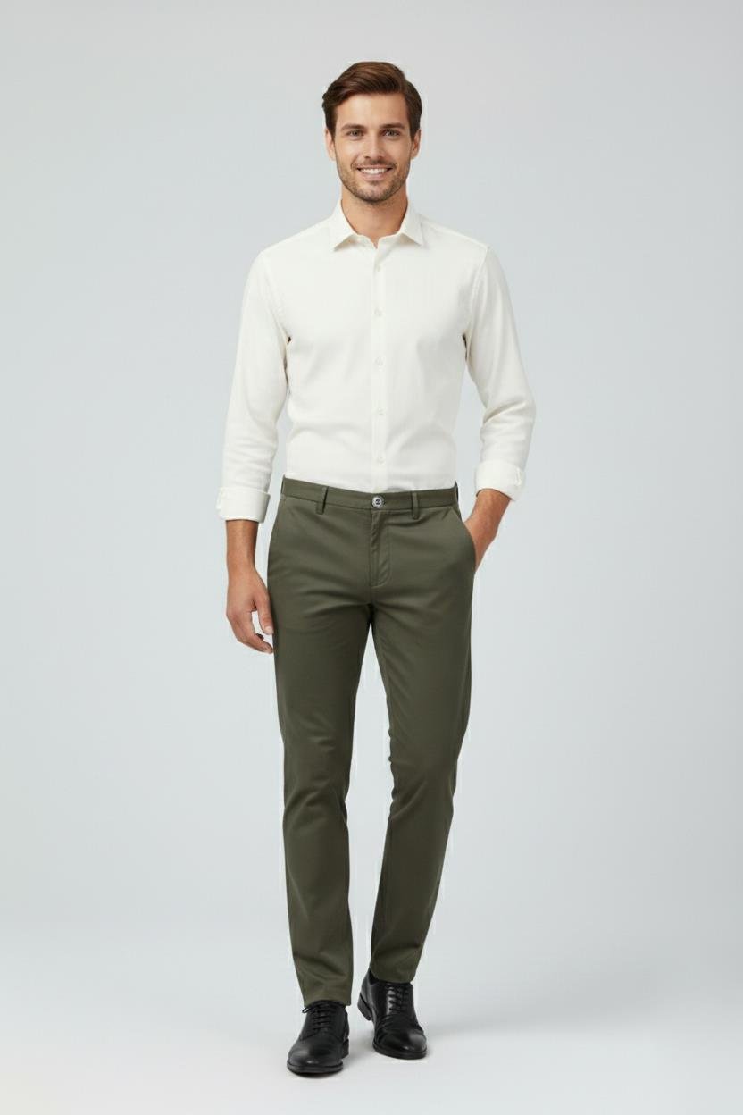 HAKİ Comfort Fit Chino Pantolon