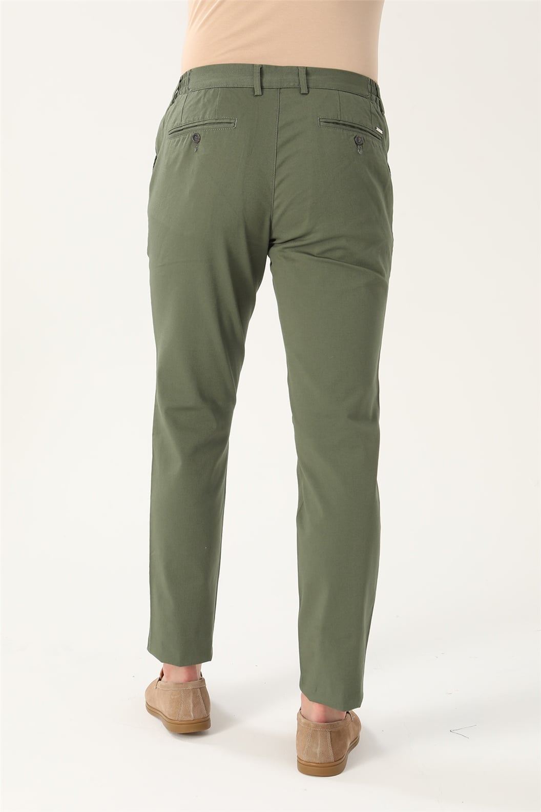 Haki Comfort Fit İtalyan Cep Chino Pantolon