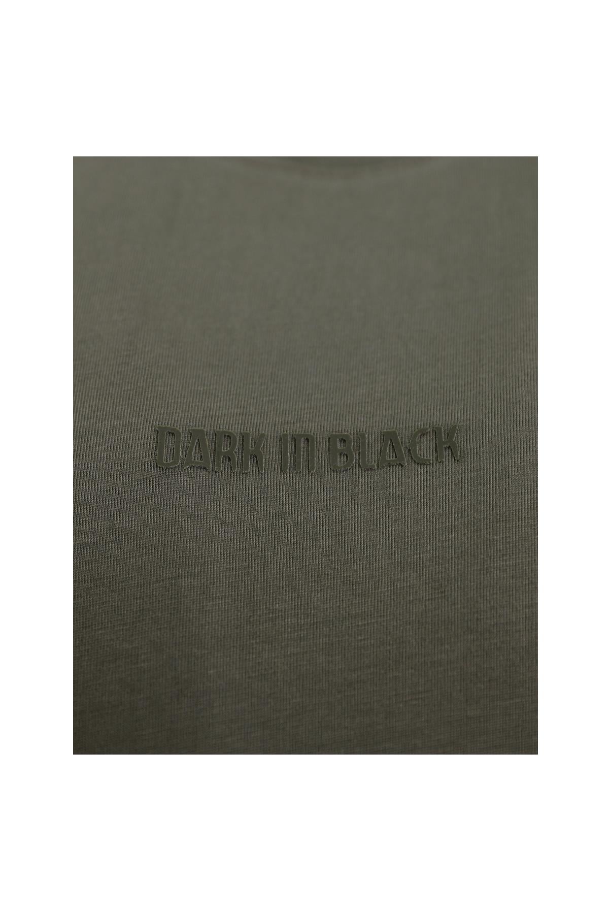 HAKİ Dark In Black Modal Bisiklet Yaka T-shirt