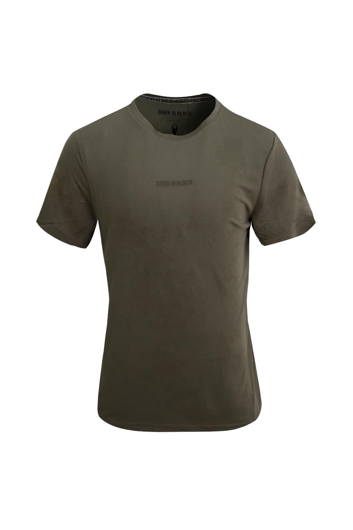HAKİ Dark In Black Modal Bisiklet Yaka T-shirt