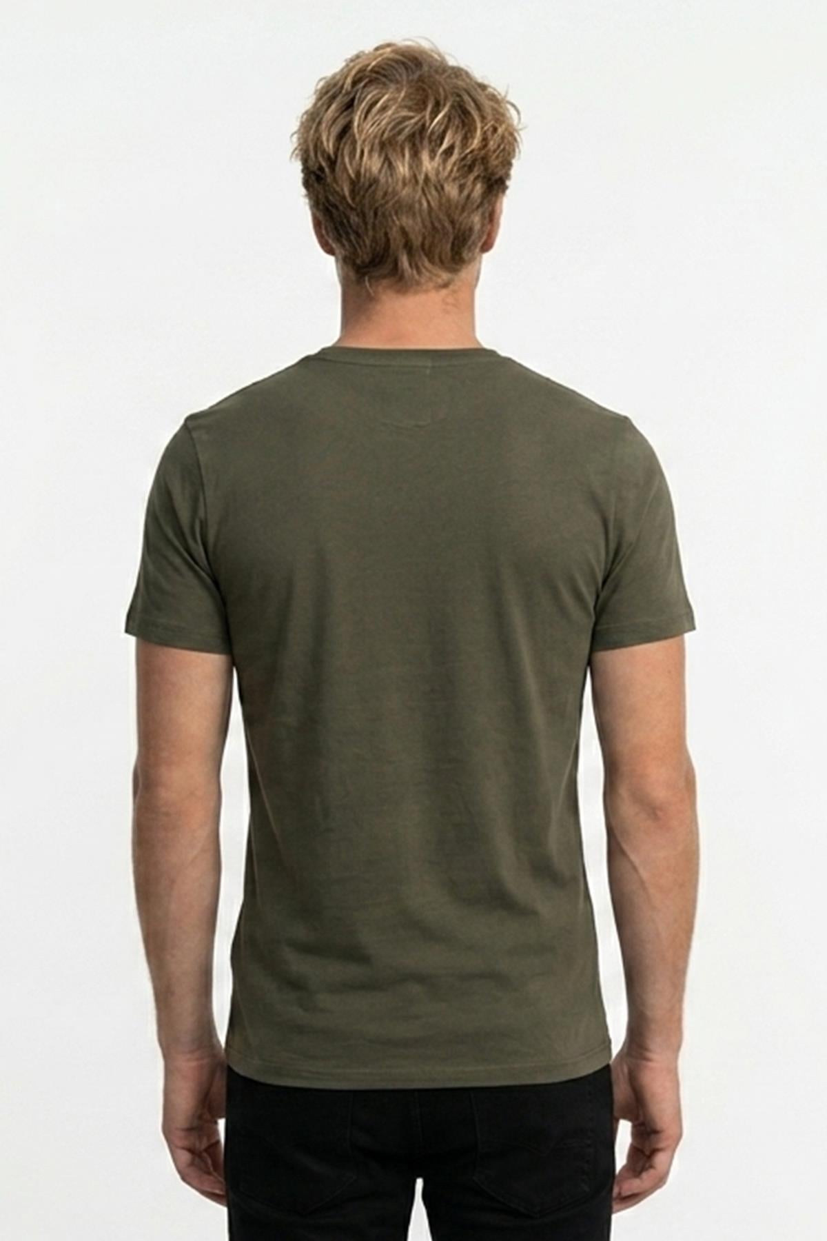 HAKİ Dark In Black Modal Bisiklet Yaka T-shirt