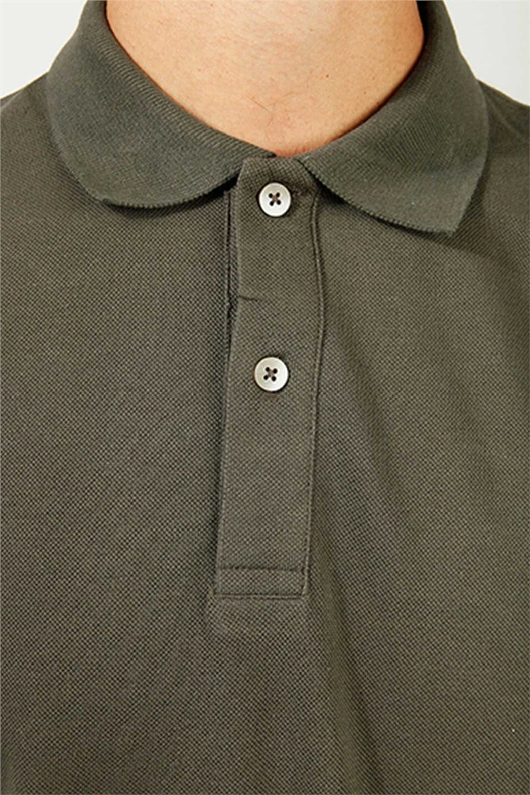 Haki Polo Yaka Comfort Fit Pike T-shirt