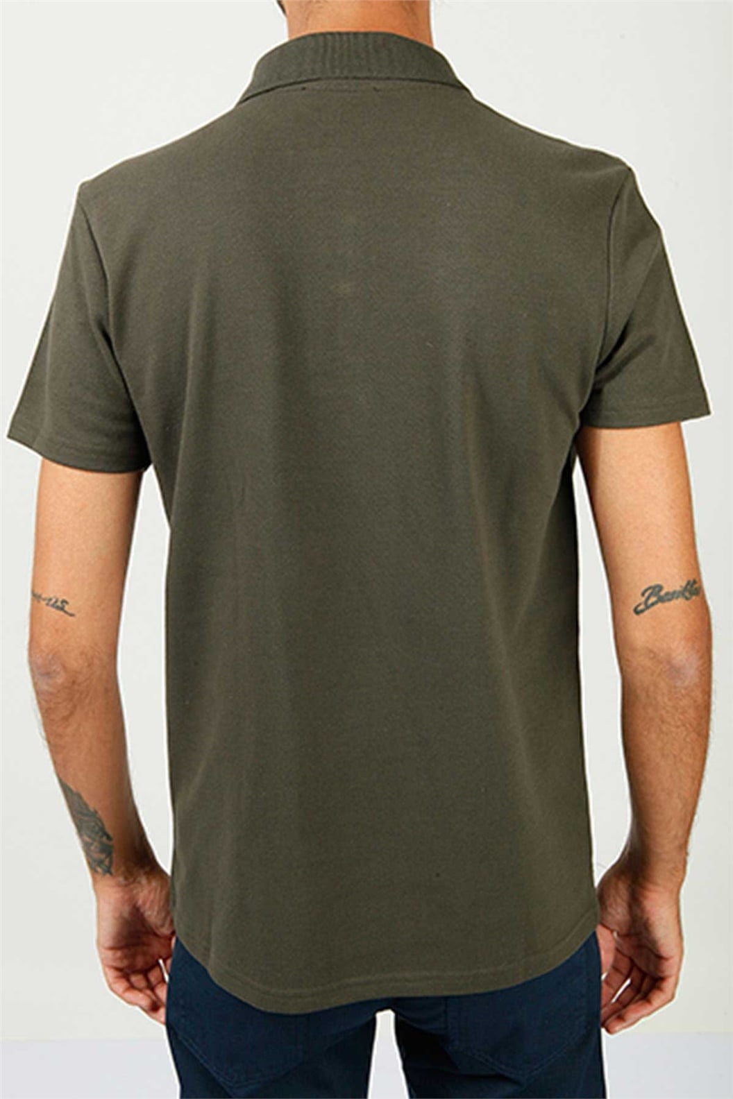 Haki Polo Yaka Comfort Fit Pike T-shirt