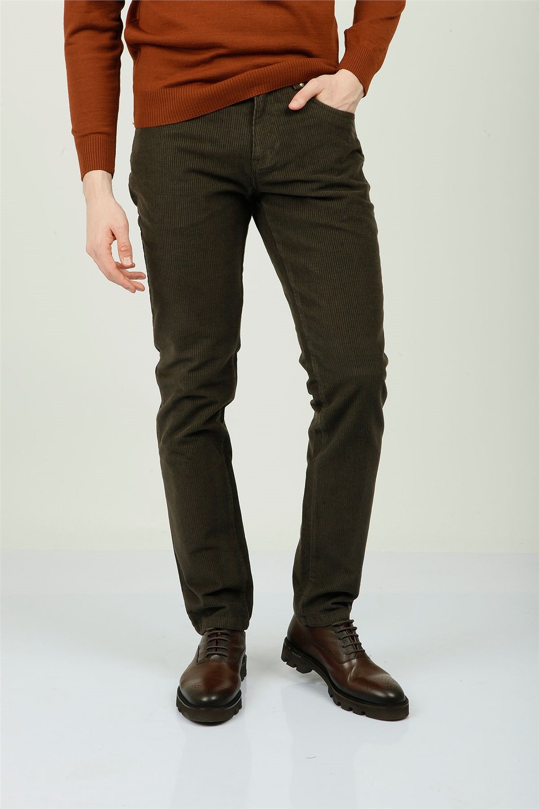 Haki Slim Fit 5 Cep Pantolon
