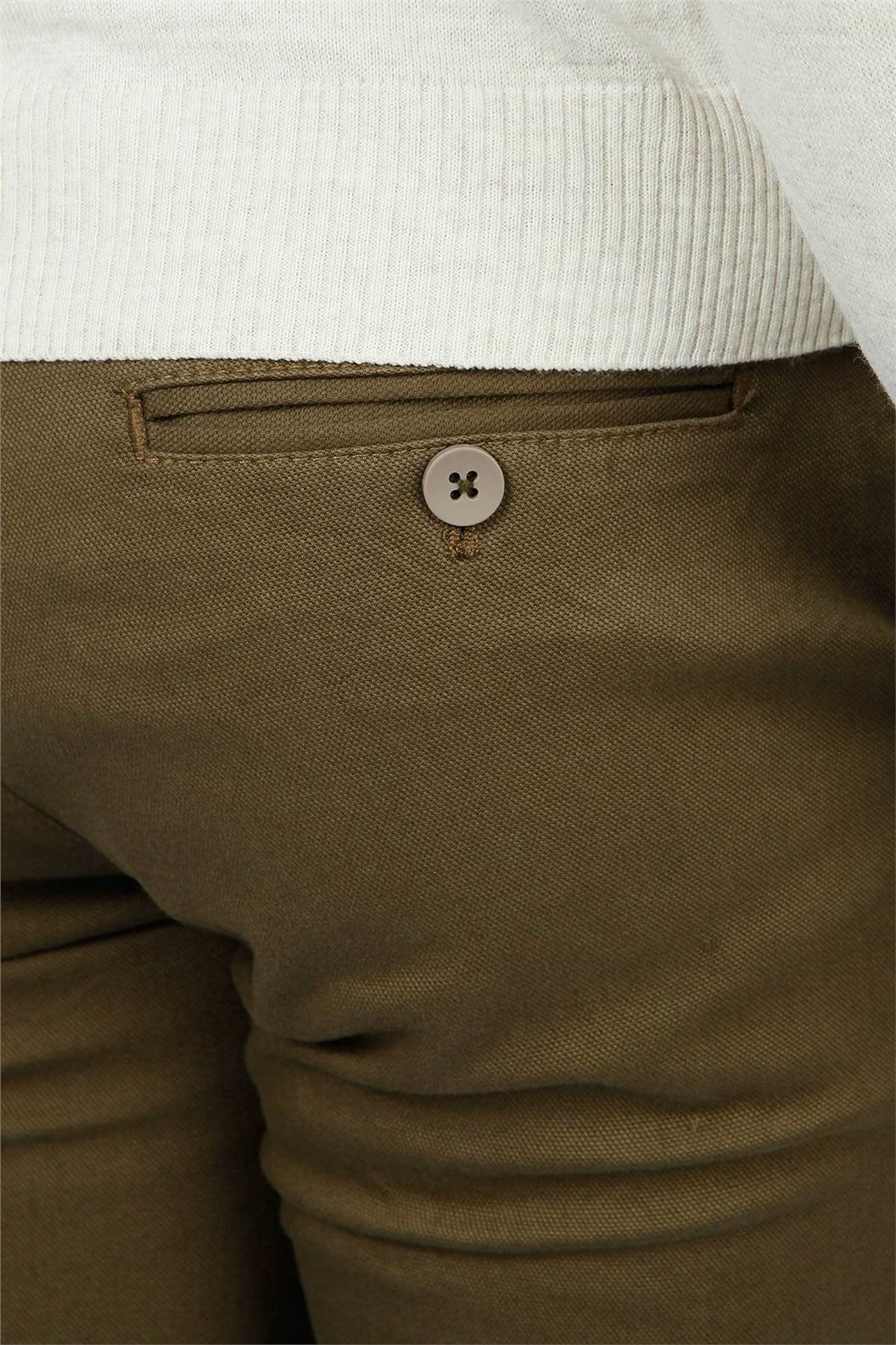 Haki Slim Fit Chino Pantolon