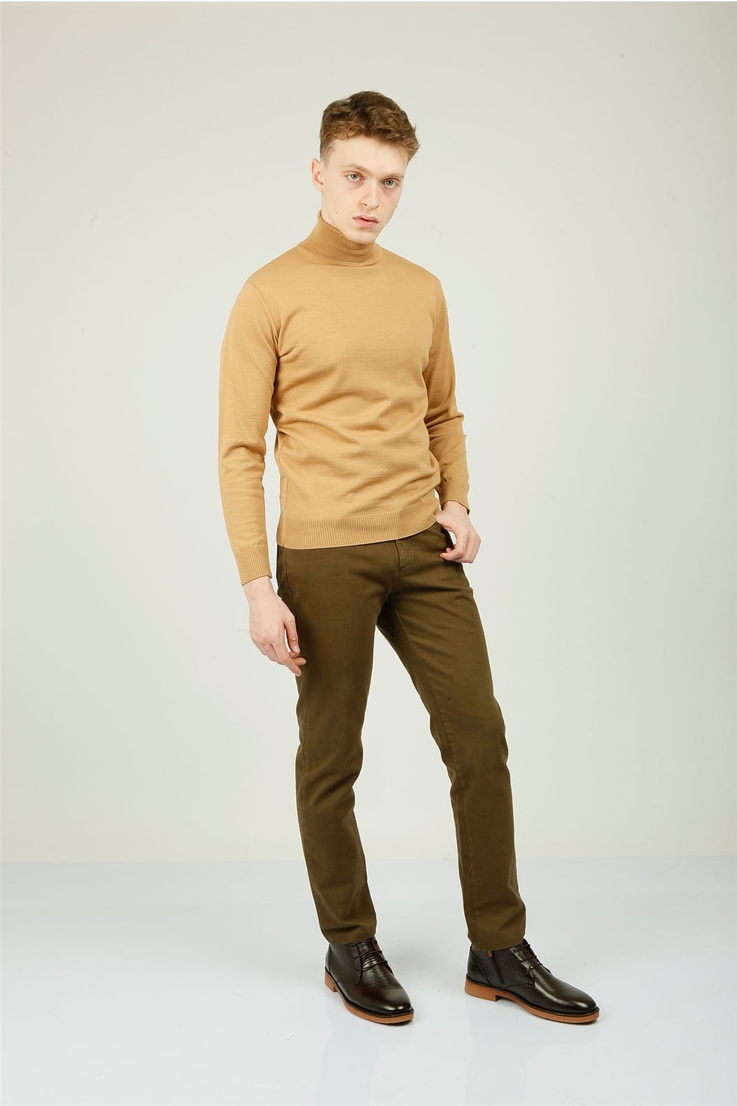 Haki Slim Fit Chino Pantolon