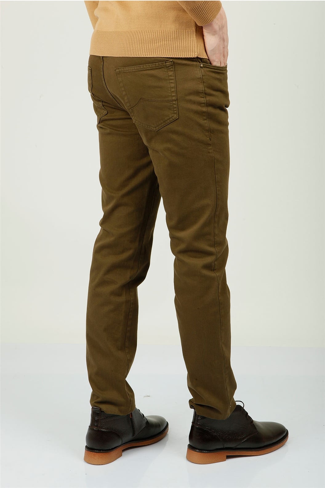 Haki Slim Fit Chino Pantolon