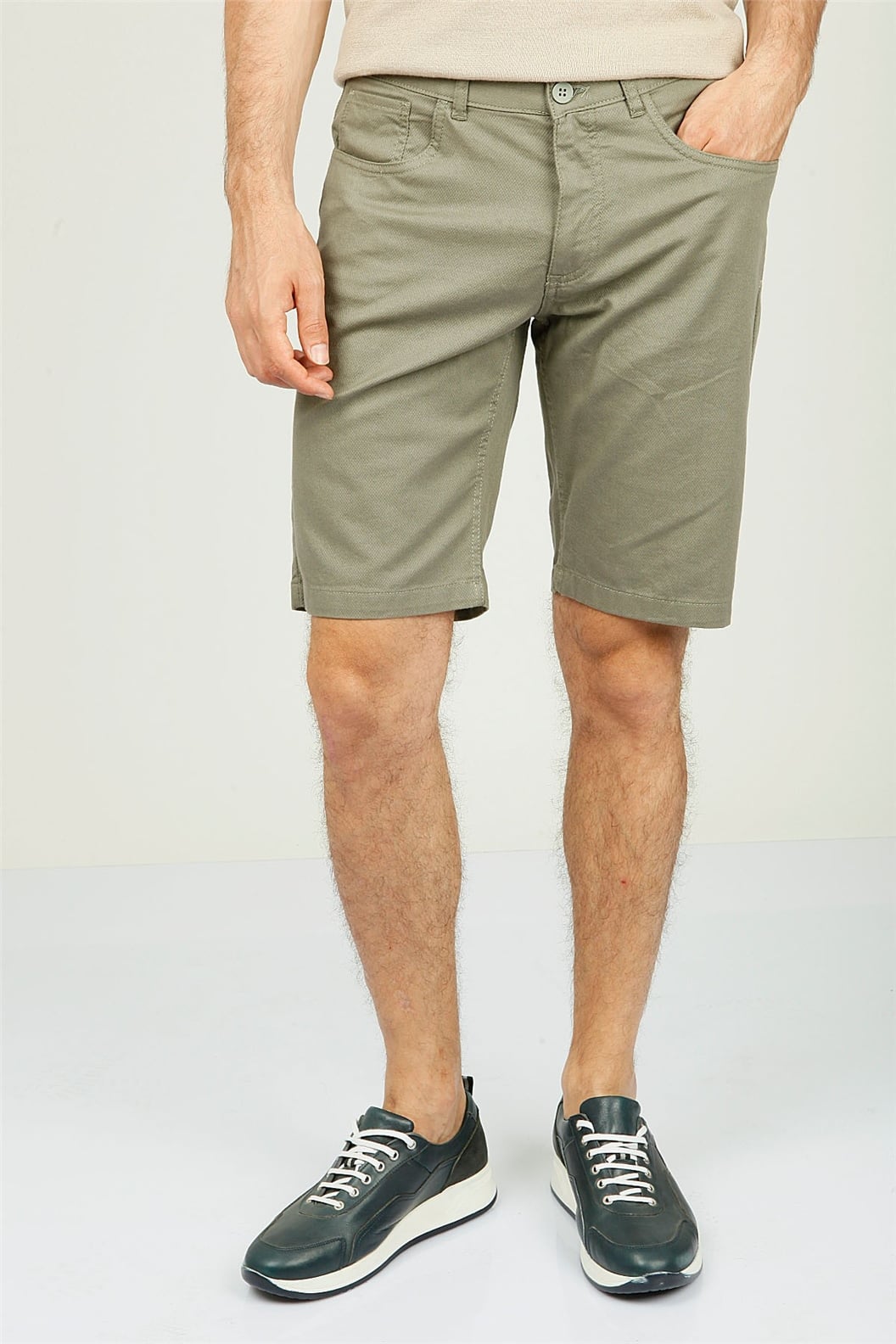Haki Slim Fit  Deniz Şortu