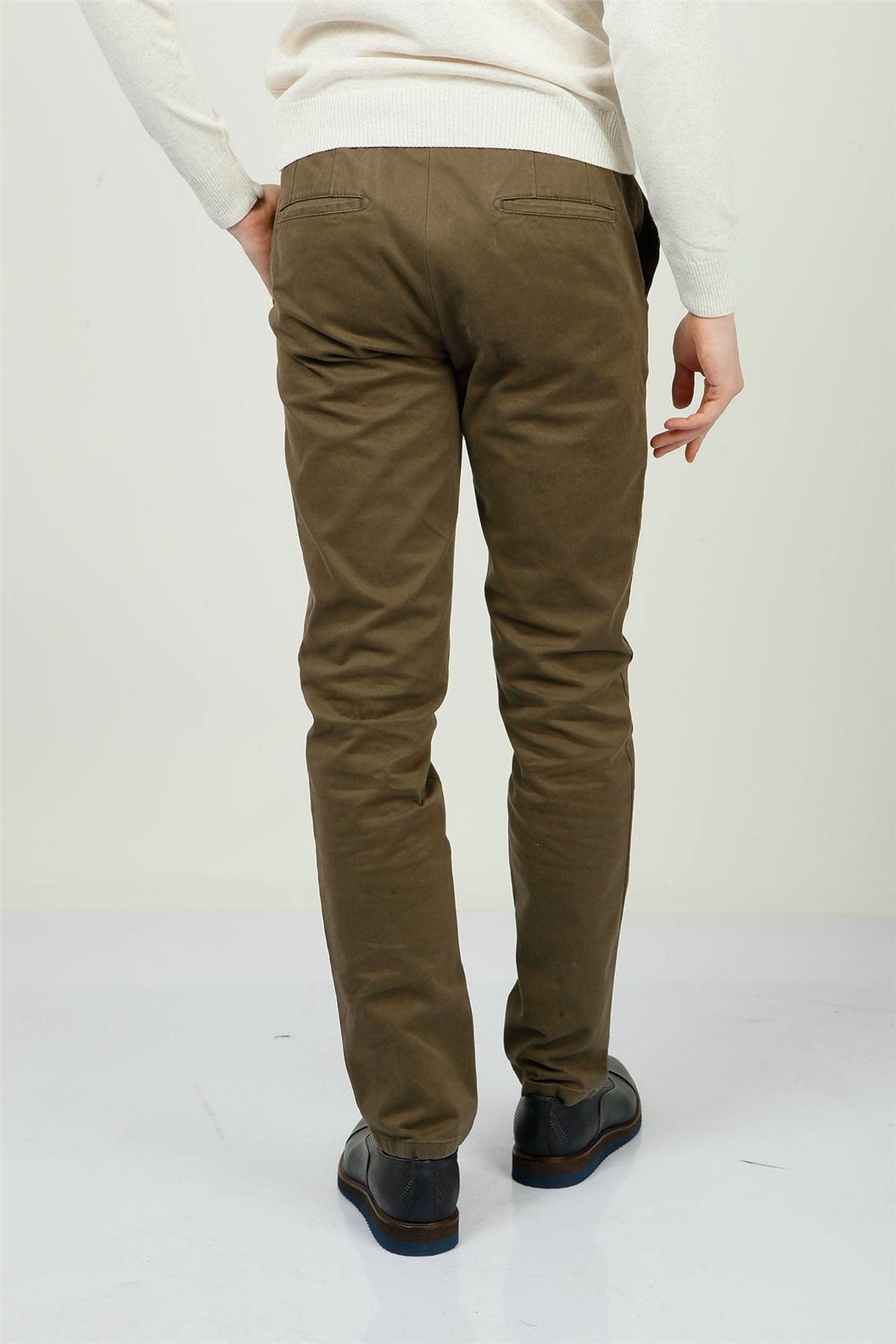 Haki Slim Fit Lastikli Pantolon