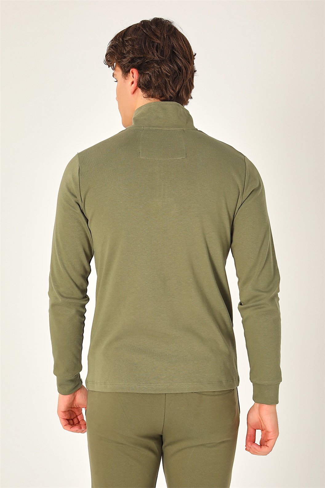 Haki Slim Fit Sweatshirt