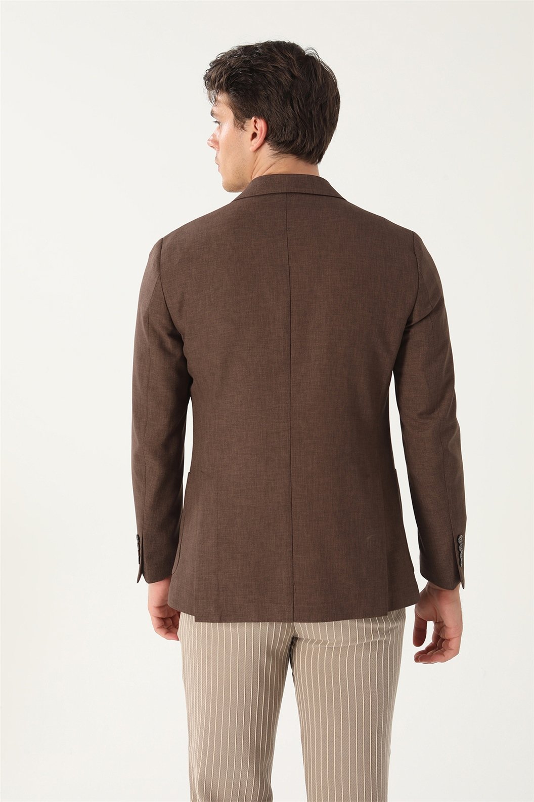 Kahve Comfort Fit 6 Drop Ceket