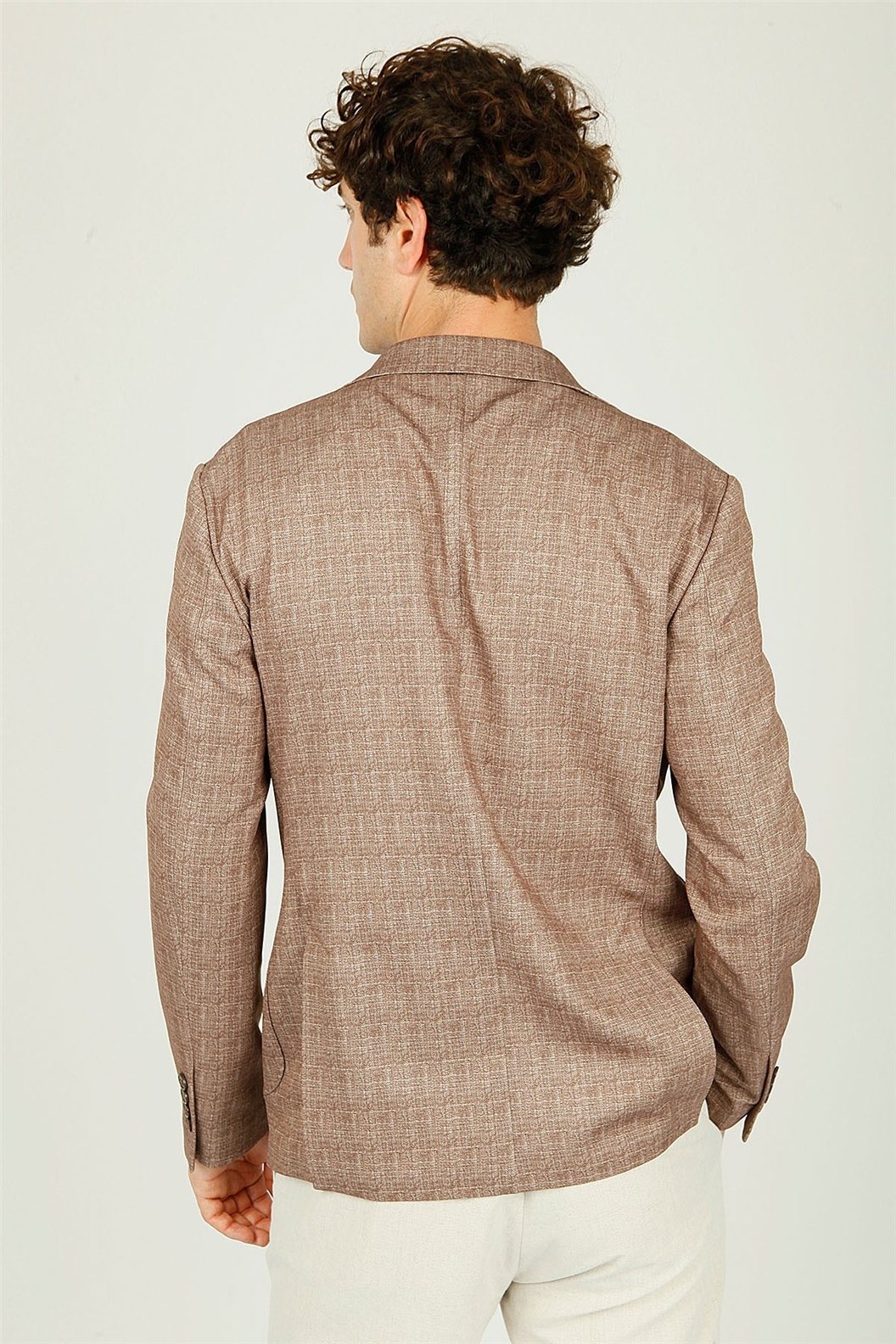 Kahve Comfort Fit Soft 6 Drop Ceket