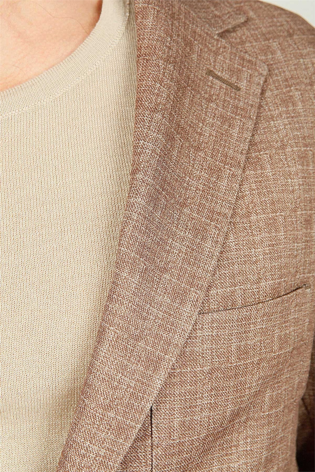 Kahve Comfort Fit Soft 6 Drop Ceket