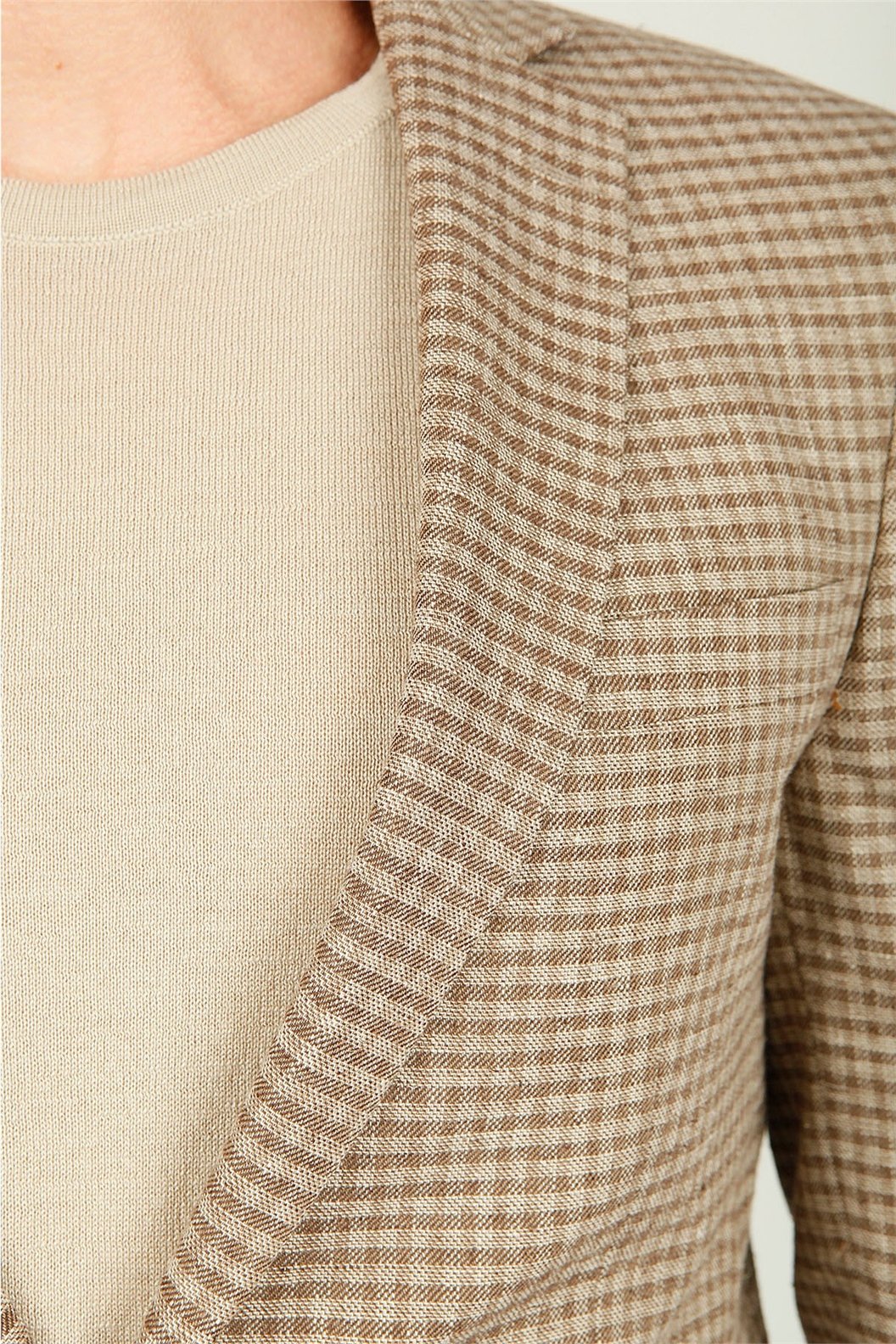 Kahve Slim Fit 6 Drop Ceket