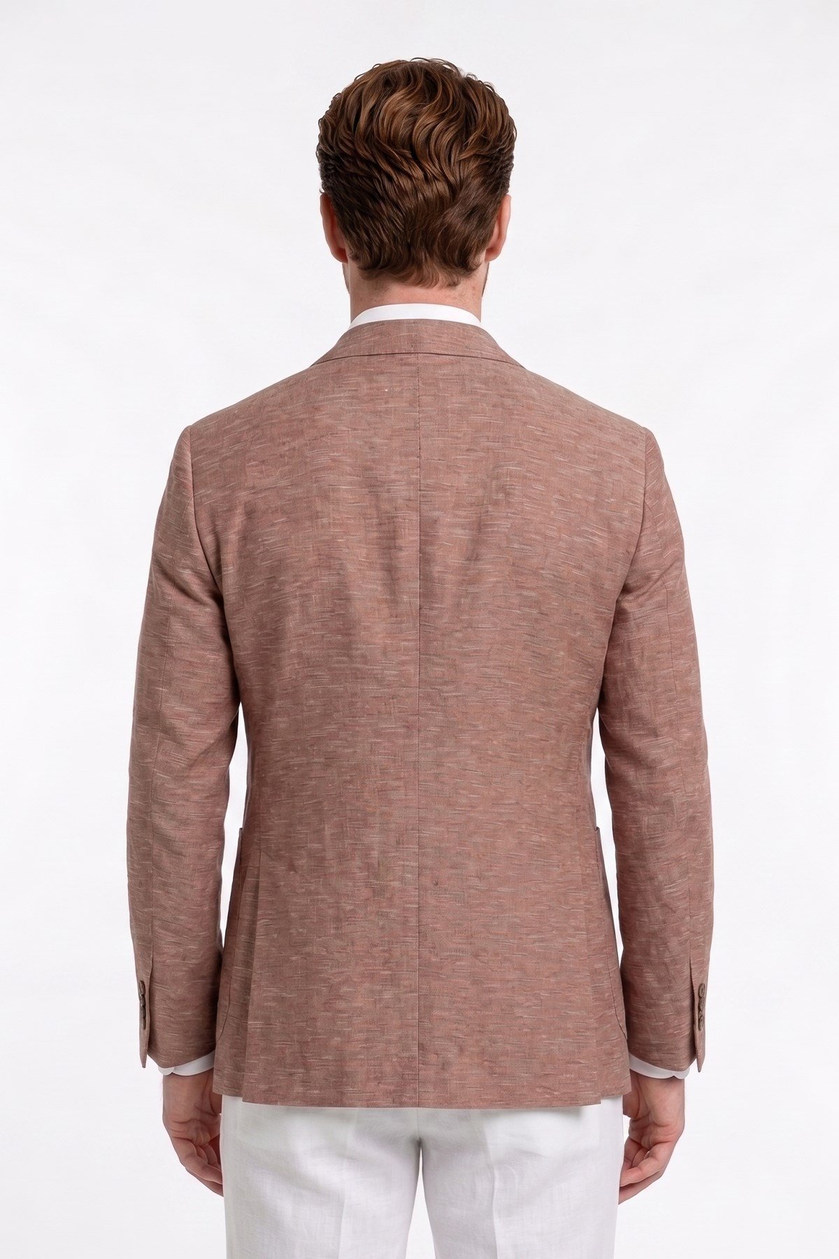 KİREMİT Comfort Fit Casual Keten Ceket