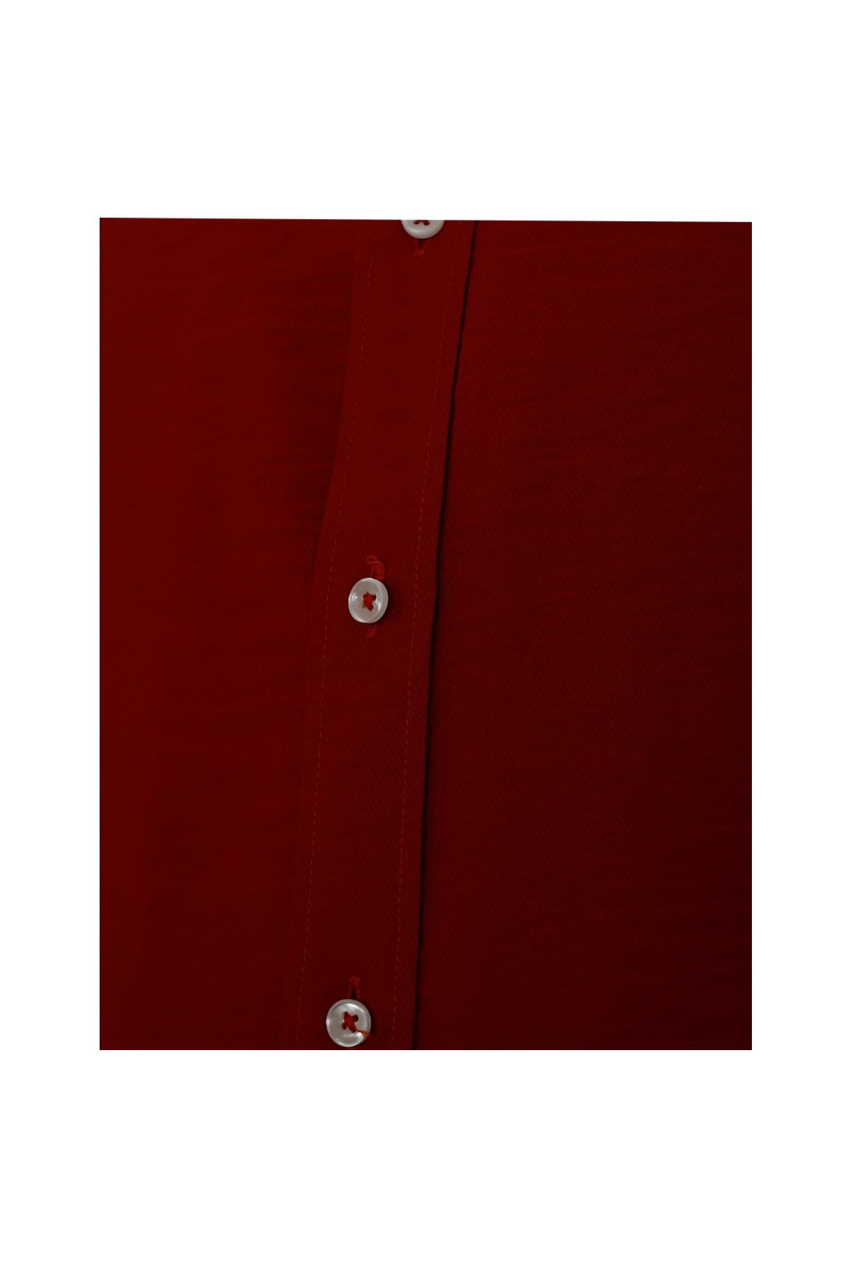 Kiremit Slim Fit Uzun Kol Gömlek