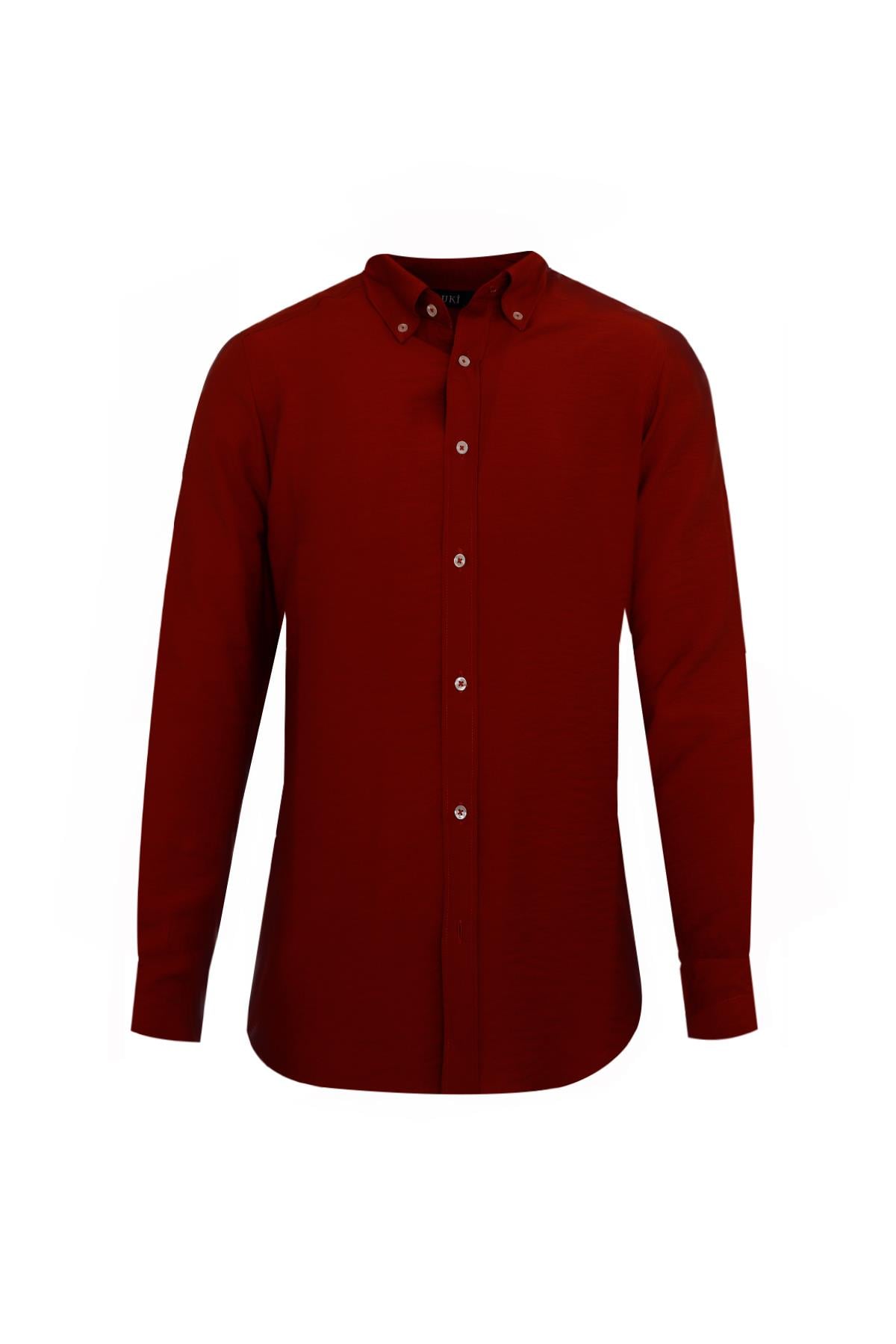 Kiremit Slim Fit Uzun Kol Gömlek