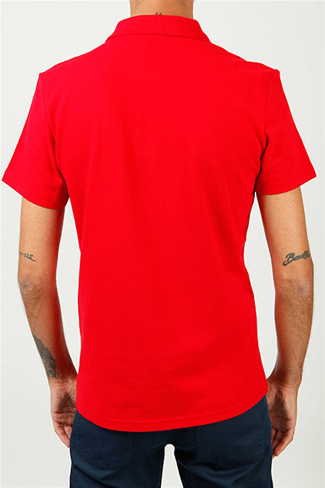 Kırmızı Polo Yaka Comfort Fit Pike T-shirt
