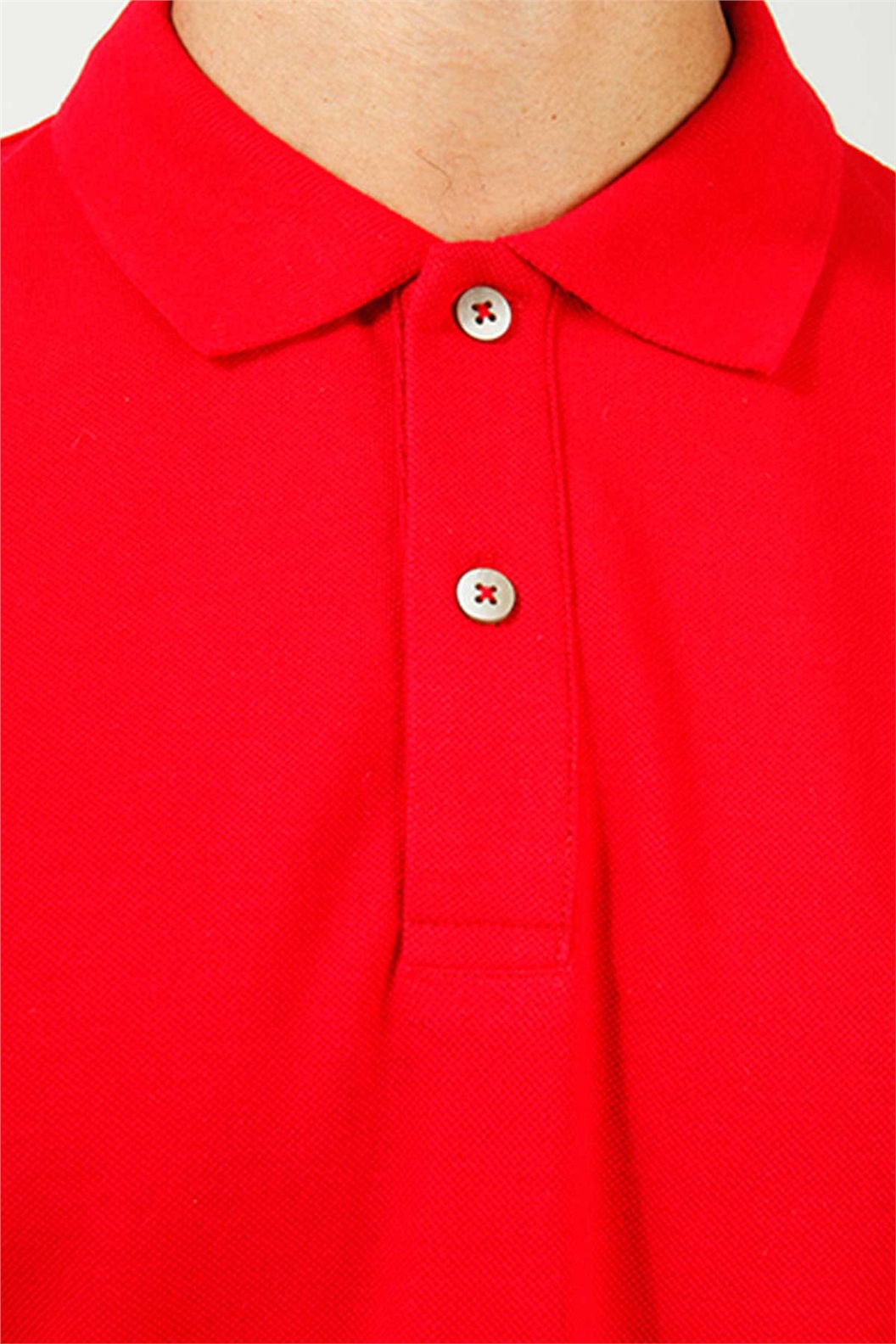 Kırmızı Polo Yaka Comfort Fit Pike T-shirt
