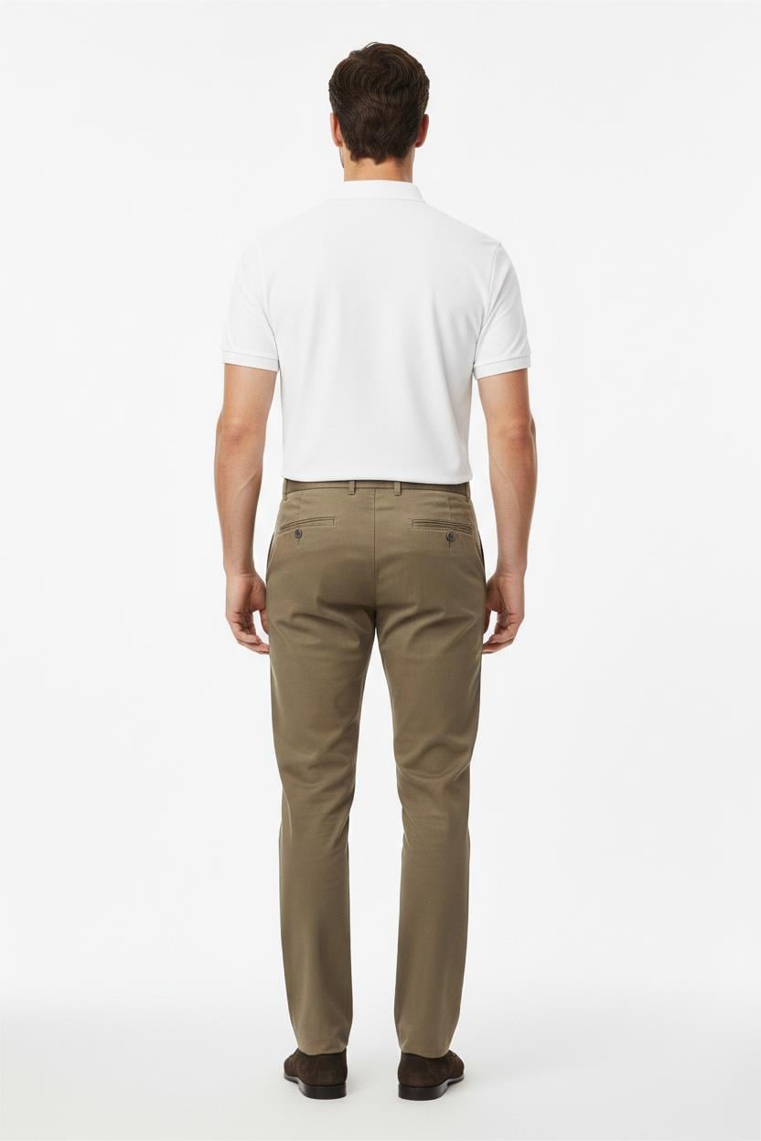 KOYU BEJ Comfort Fit Chino Pantolon