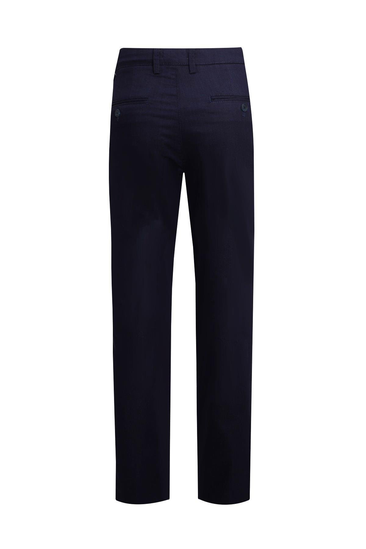 Koyu Lacivert Comfort Fit Chino Pantolon