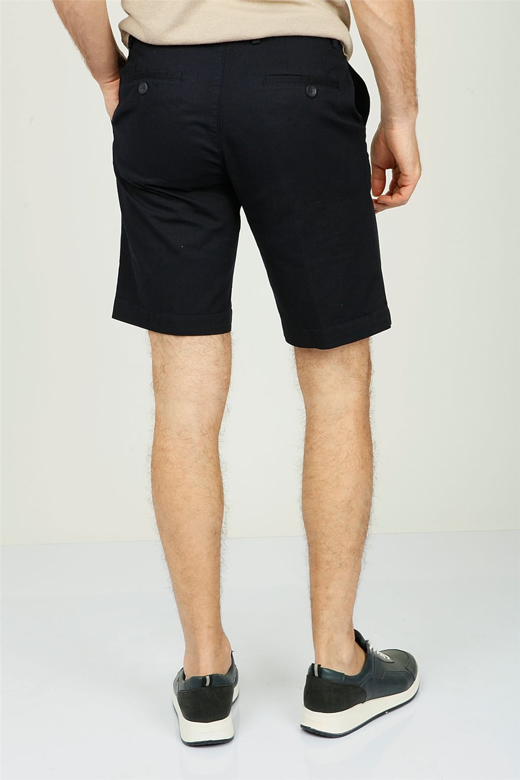 Koyu Lacivert Slim Fit  Deniz Şortu