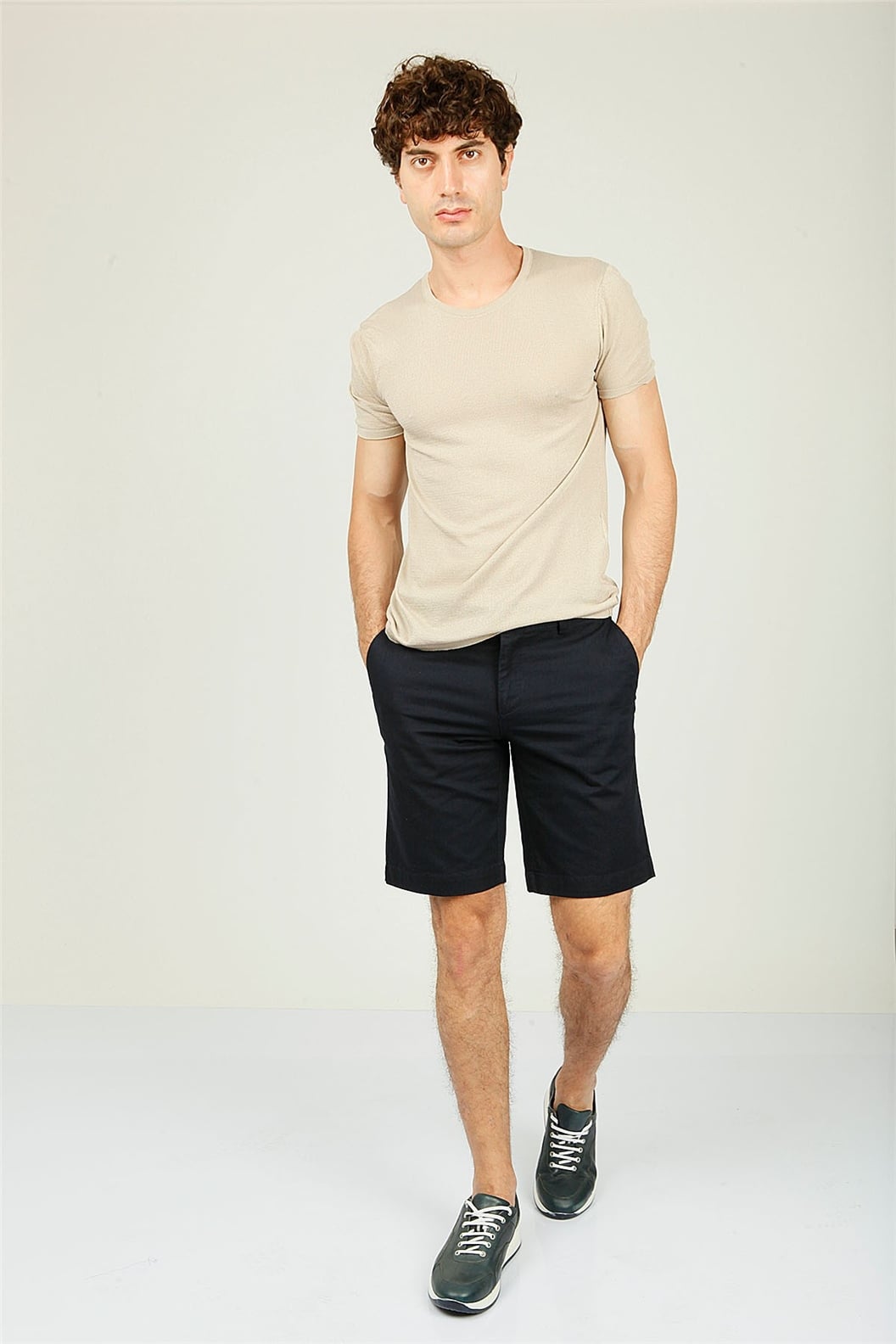Koyu Lacivert Slim Fit  Deniz Şortu