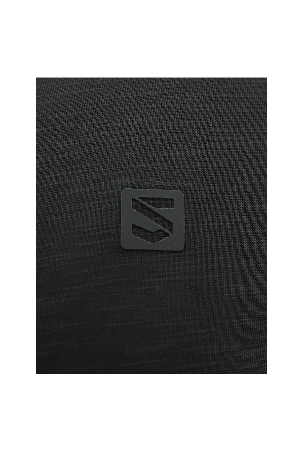 KOYU YEŞİL Denim Marker Modal Bisiklet Yaka T-shirt