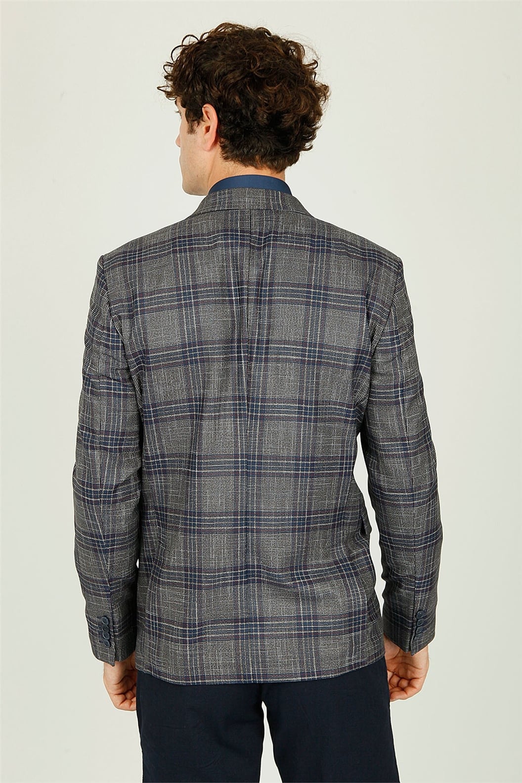 Lacivert Comfort Fit 6 Drop Ceket