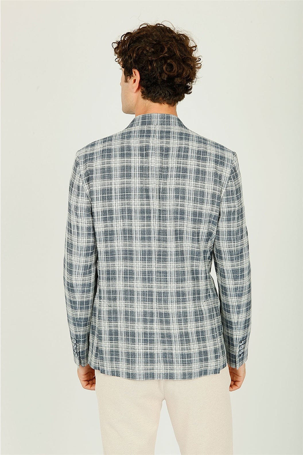 Lacivert Comfort Fit 6 Drop Ceket