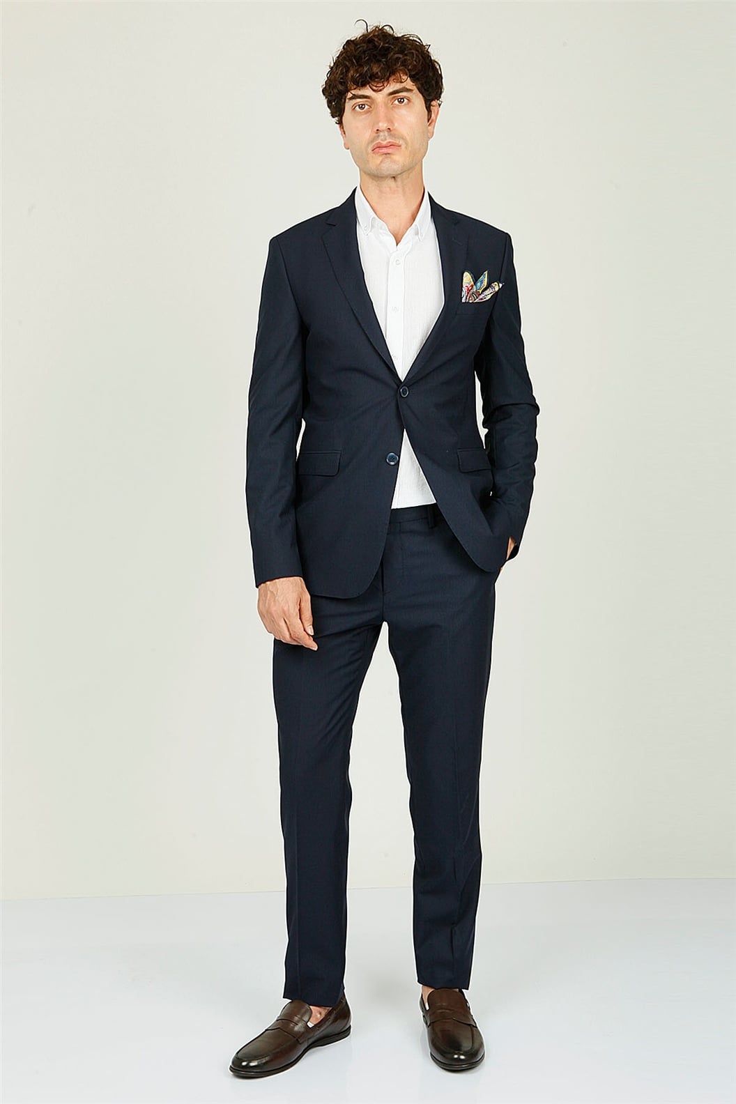 Lacivert Comfort Fit 8 Drop Takım Elbise