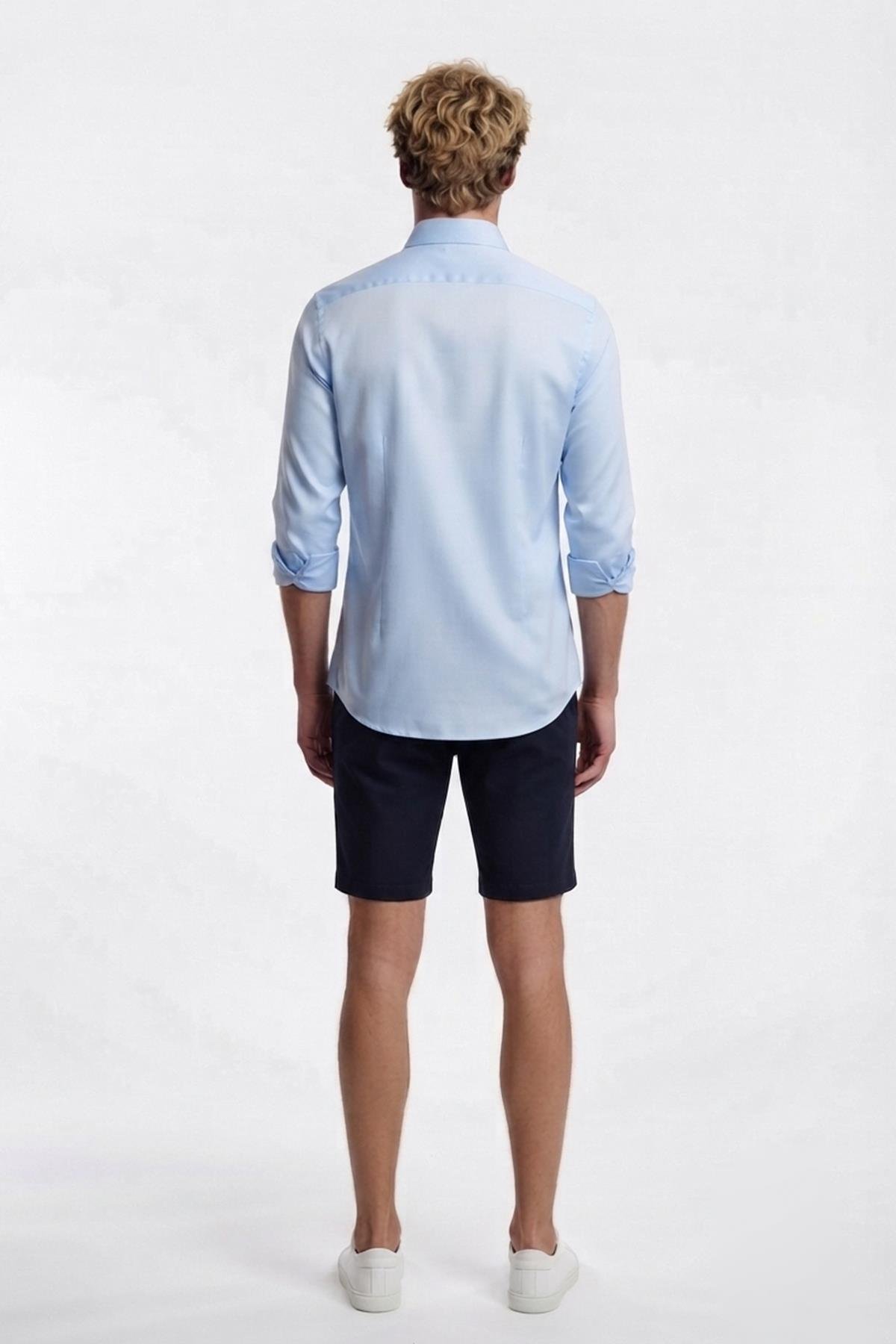LACİVERT Comfort Fit Bermuda Şort