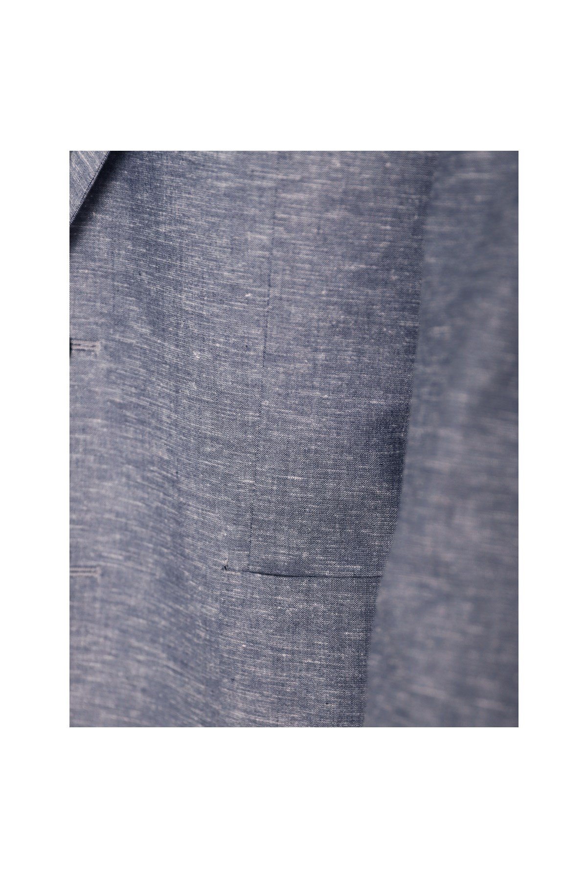 LACİVERT Comfort Fit Casual Keten Ceket