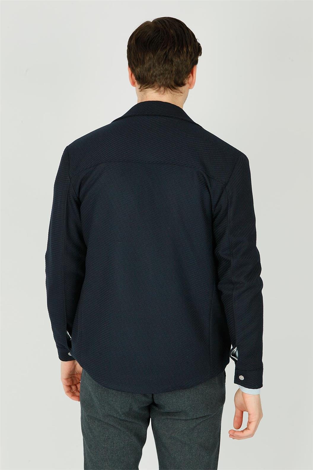 Lacivert Comfort Fit Ceket Mont