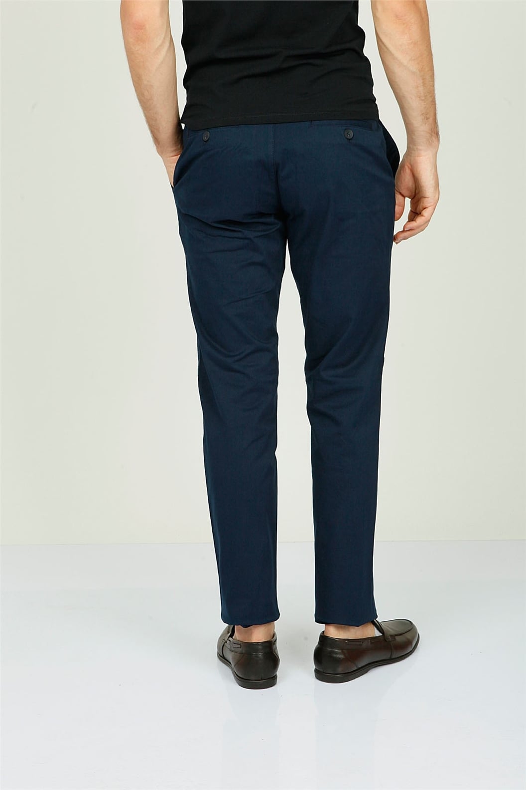Lacivert Comfort Fit Chino Pantolon