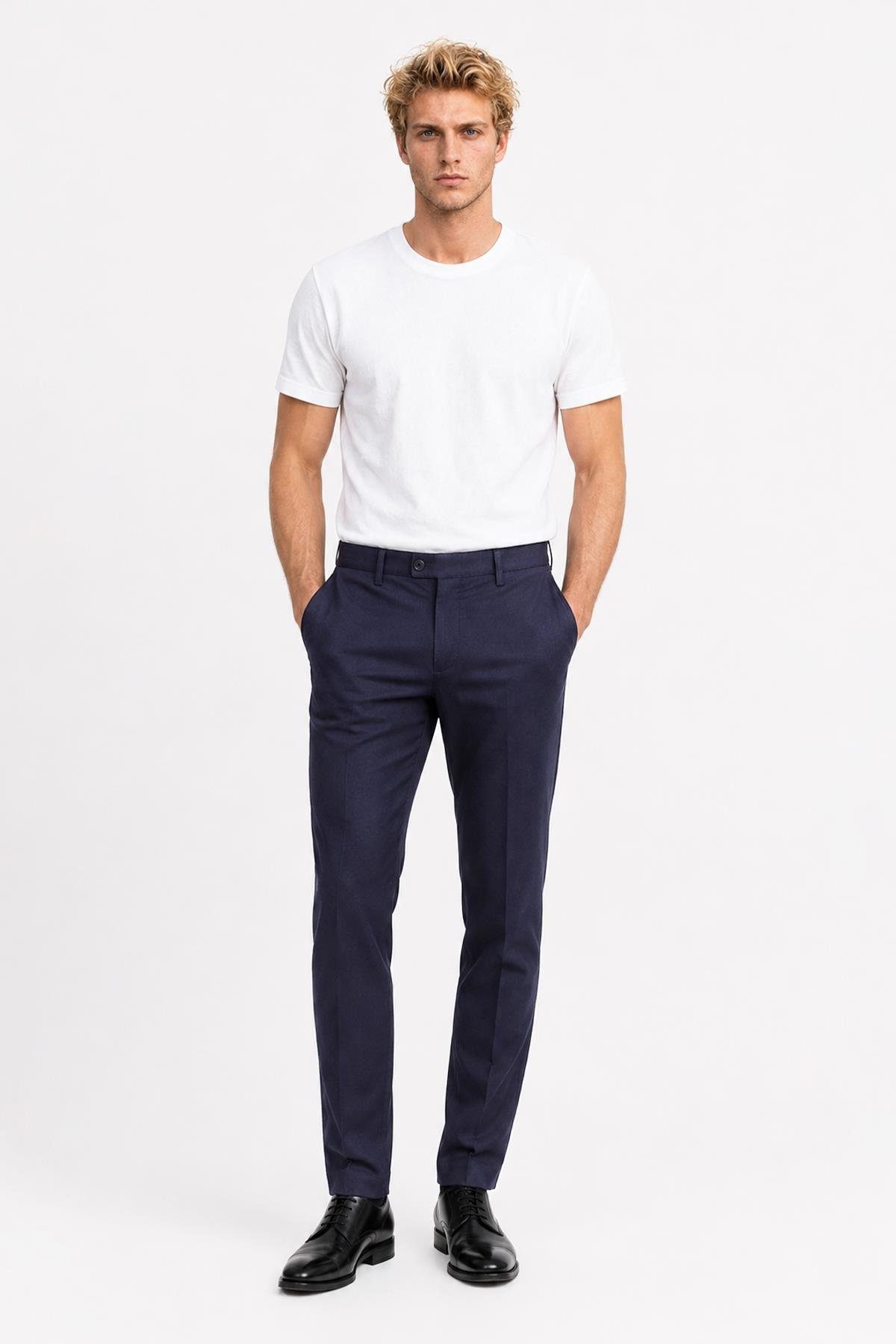 LACİVERT Comfort Fit Chino Pantolon