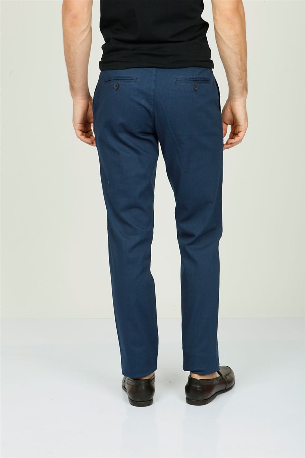 Lacivert Comfort Fit Chino Pantolon