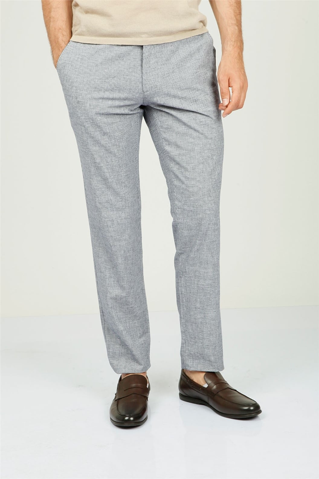 Lacivert Comfort Fit Chino Pantolon