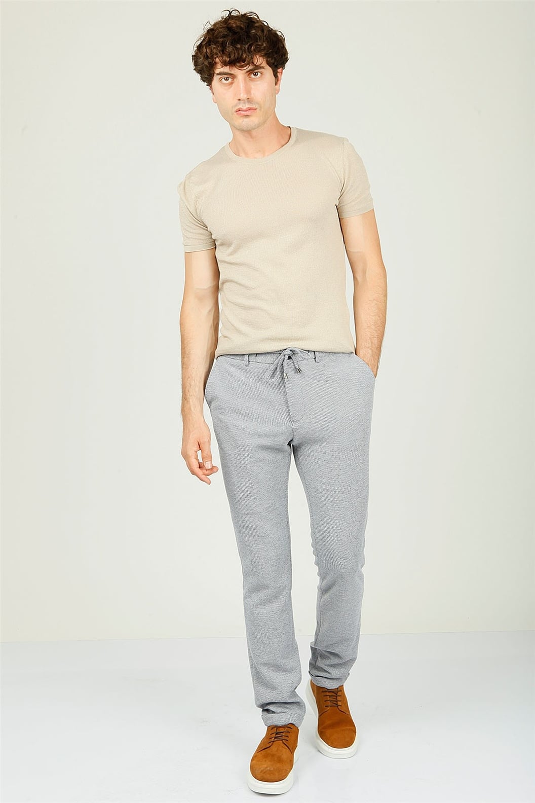 Lacivert Comfort Fit Jogger Pantolon