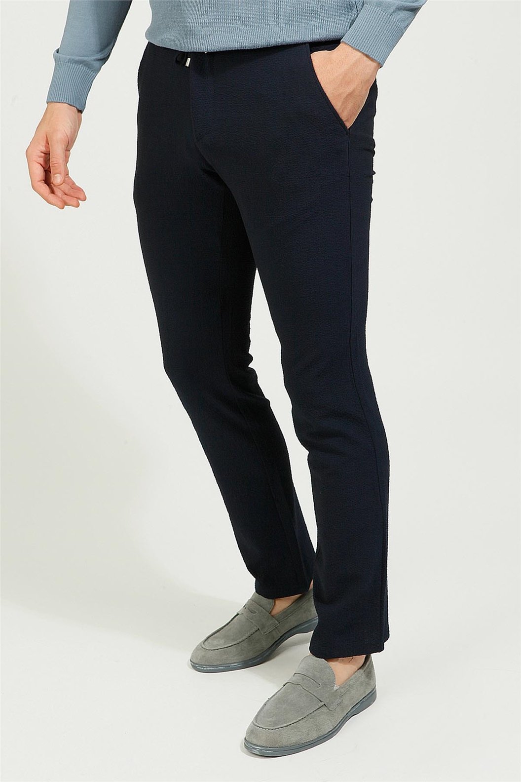 Lacivert Comfort Fit Jogger Pantolon