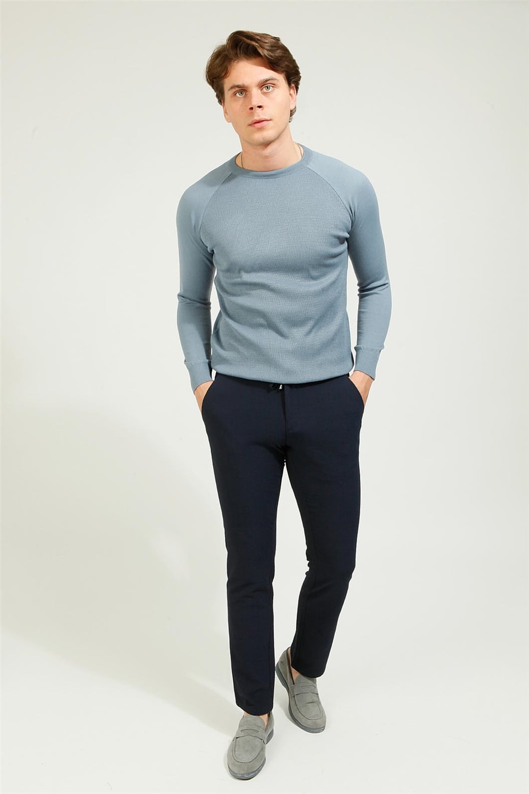 Lacivert Comfort Fit Jogger Pantolon