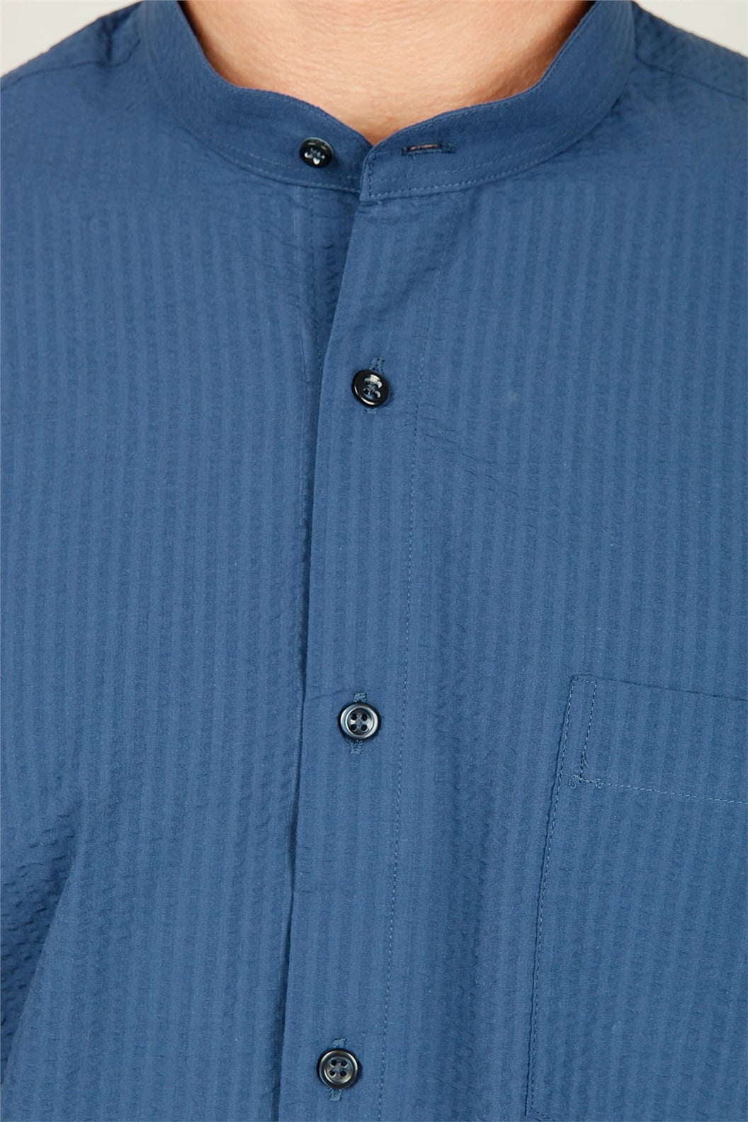 Lacivert Comfort Fit Kısa Kol Gömlek