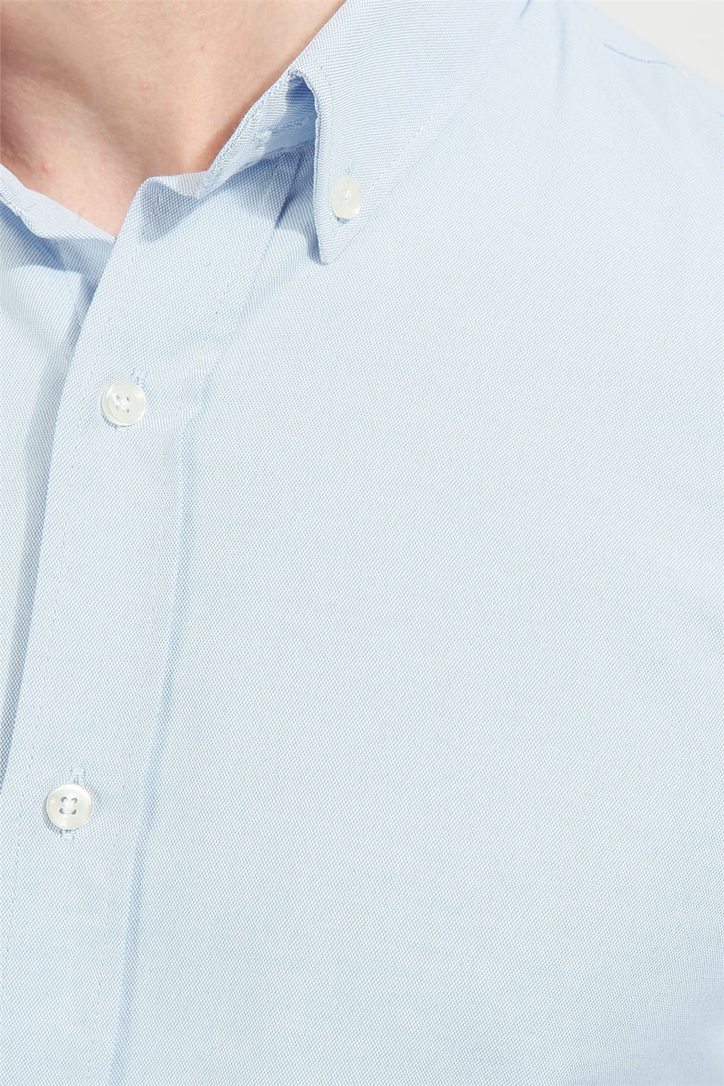 Lacivert Comfort Fit Oxford Kısa Kol Gömlek