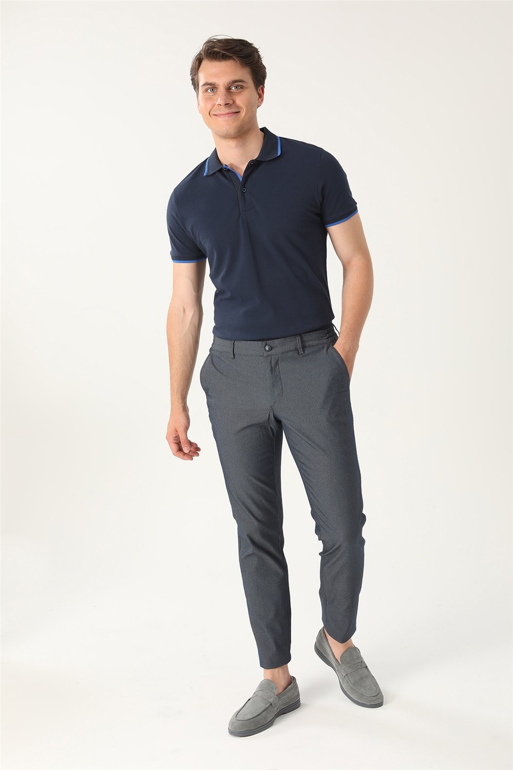 Lacivert Comfort Fit Pantolon