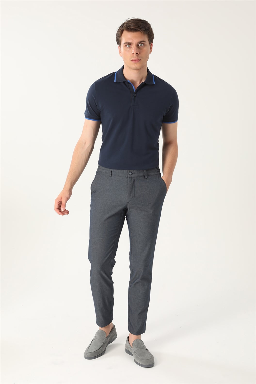 Lacivert Comfort Fit Pantolon