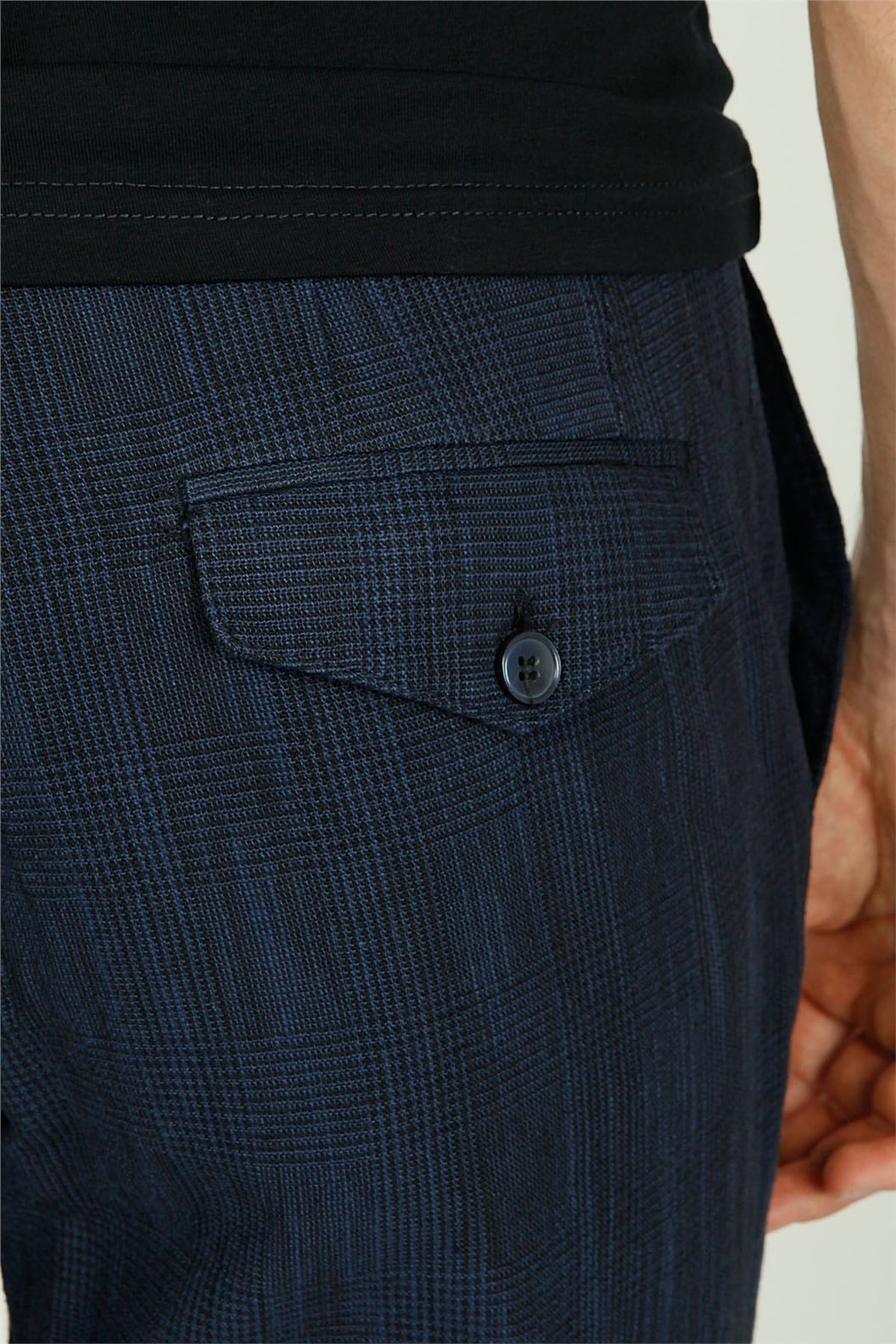 Lacivert Comfort Fit Pilesiz Pantolon