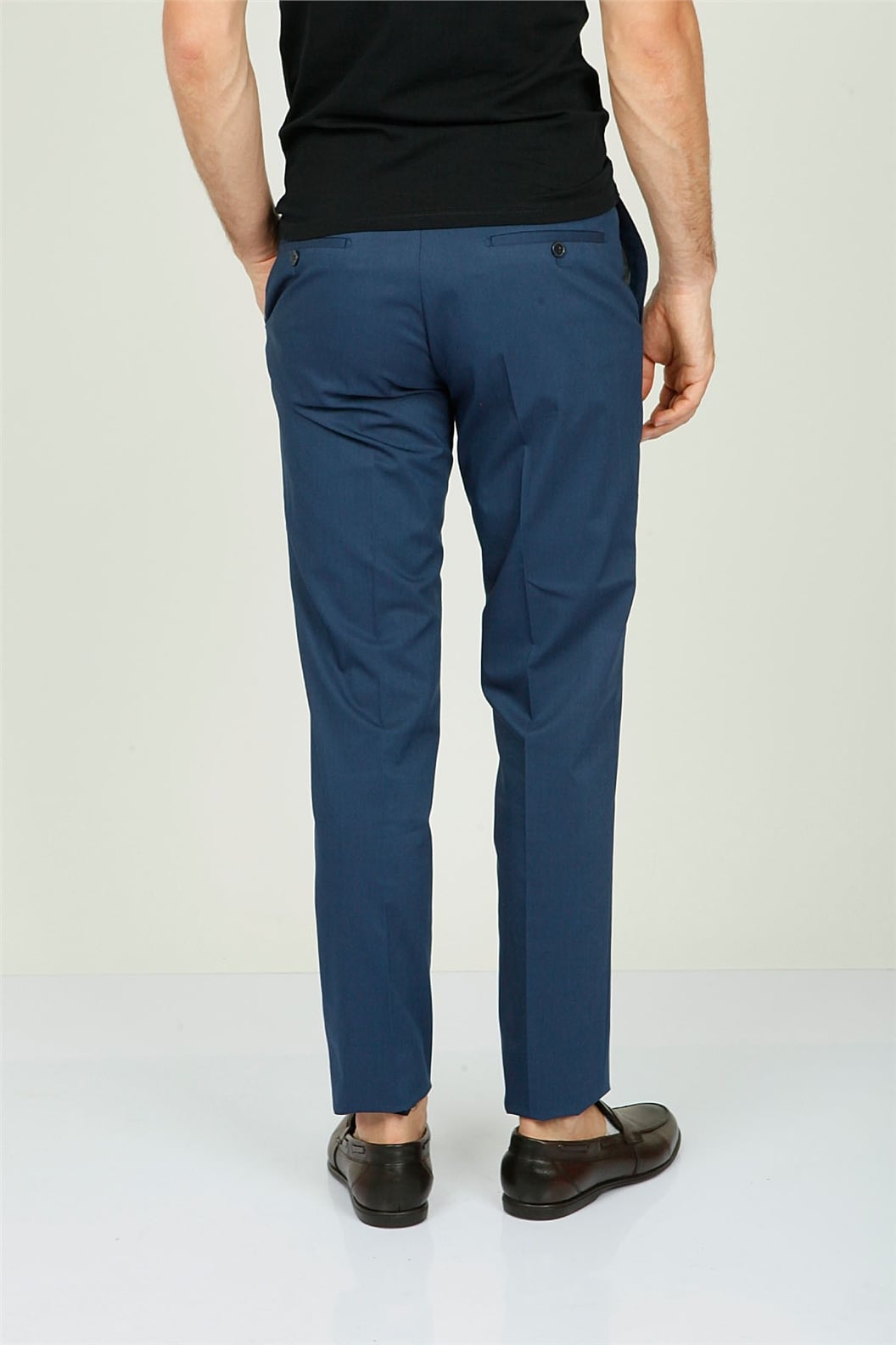Lacivert Comfort Fit Pilesiz Pantolon