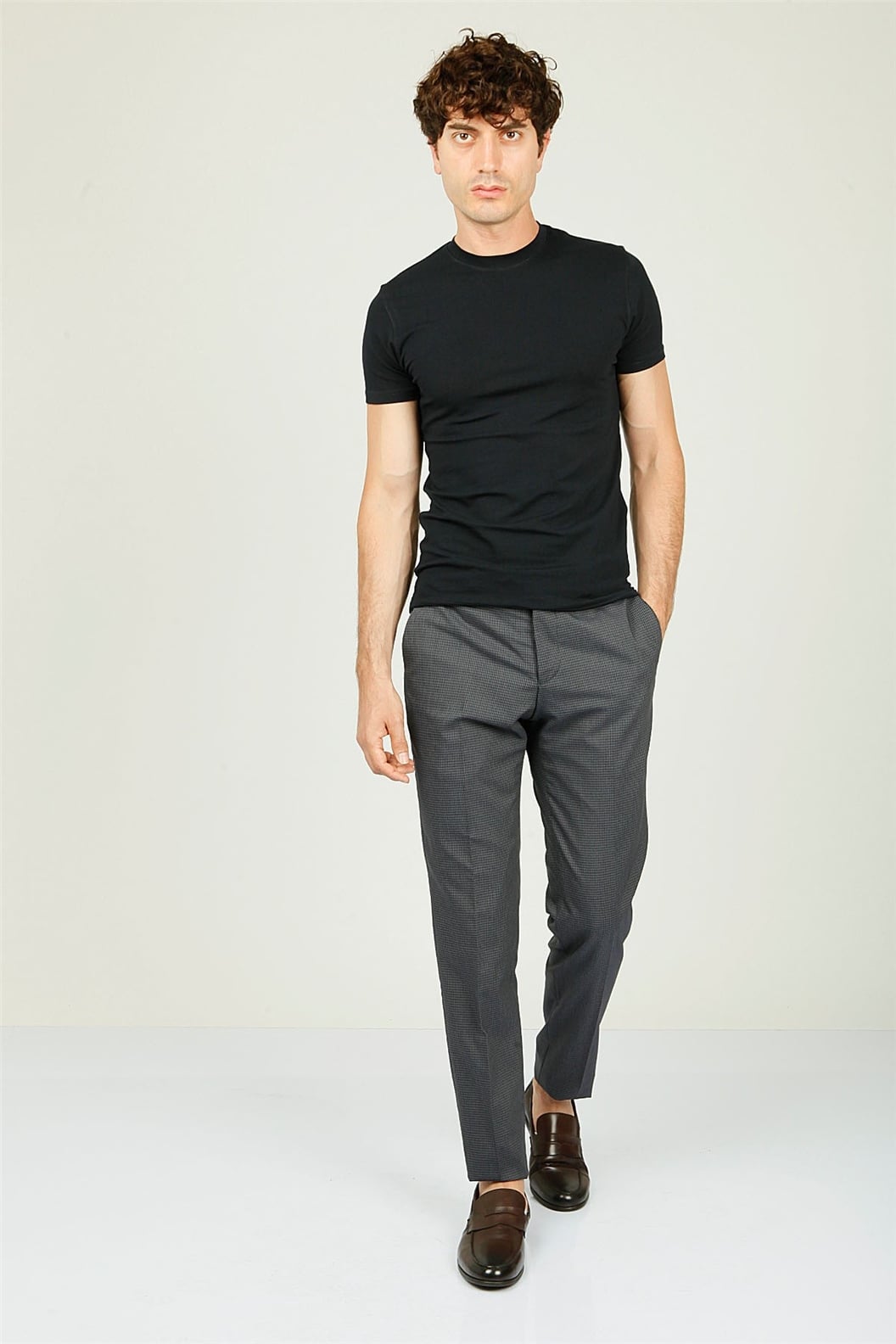Lacivert Comfort Fit Pilesiz Pantolon