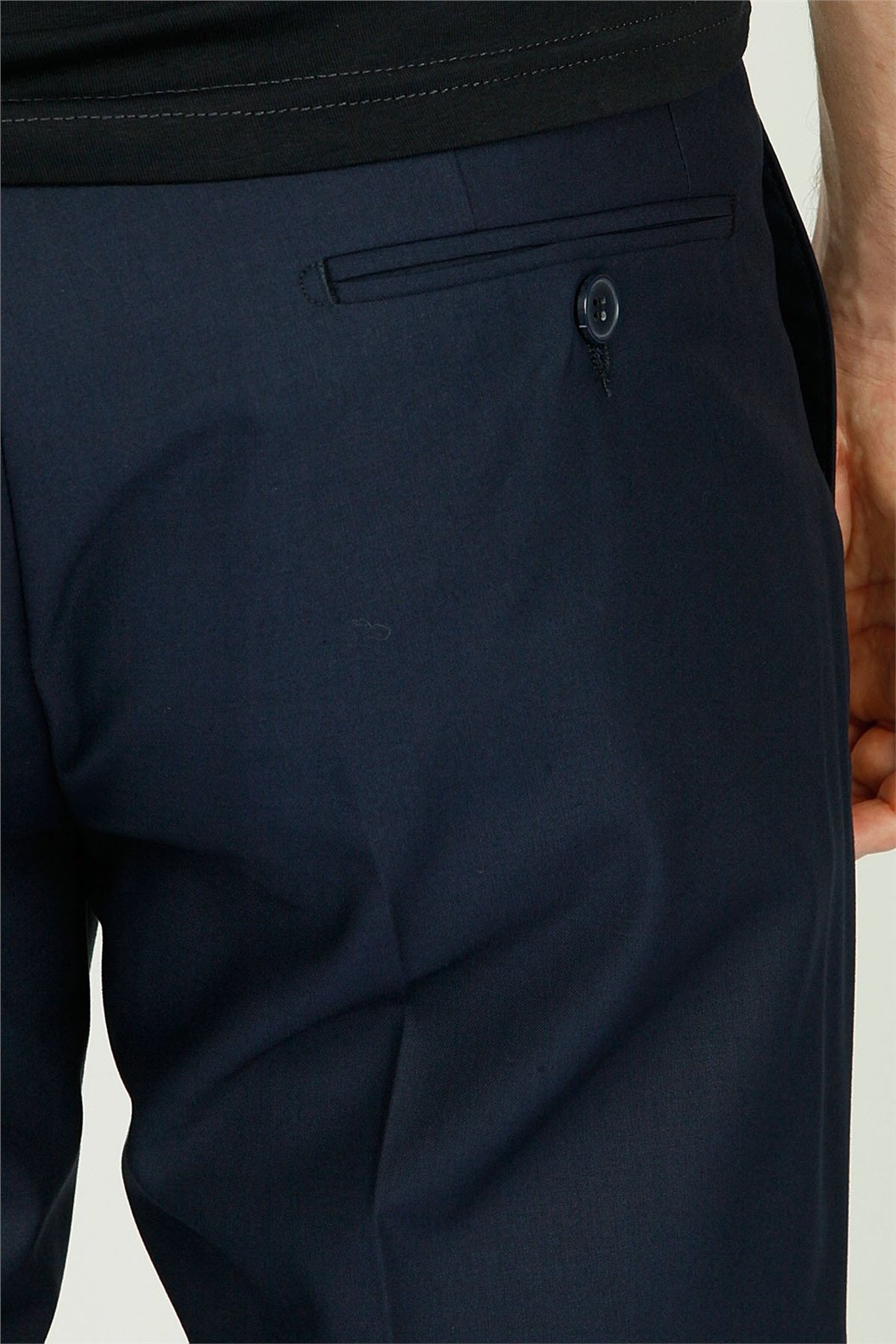 Lacivert Comfort Fit Pilesiz Pantolon